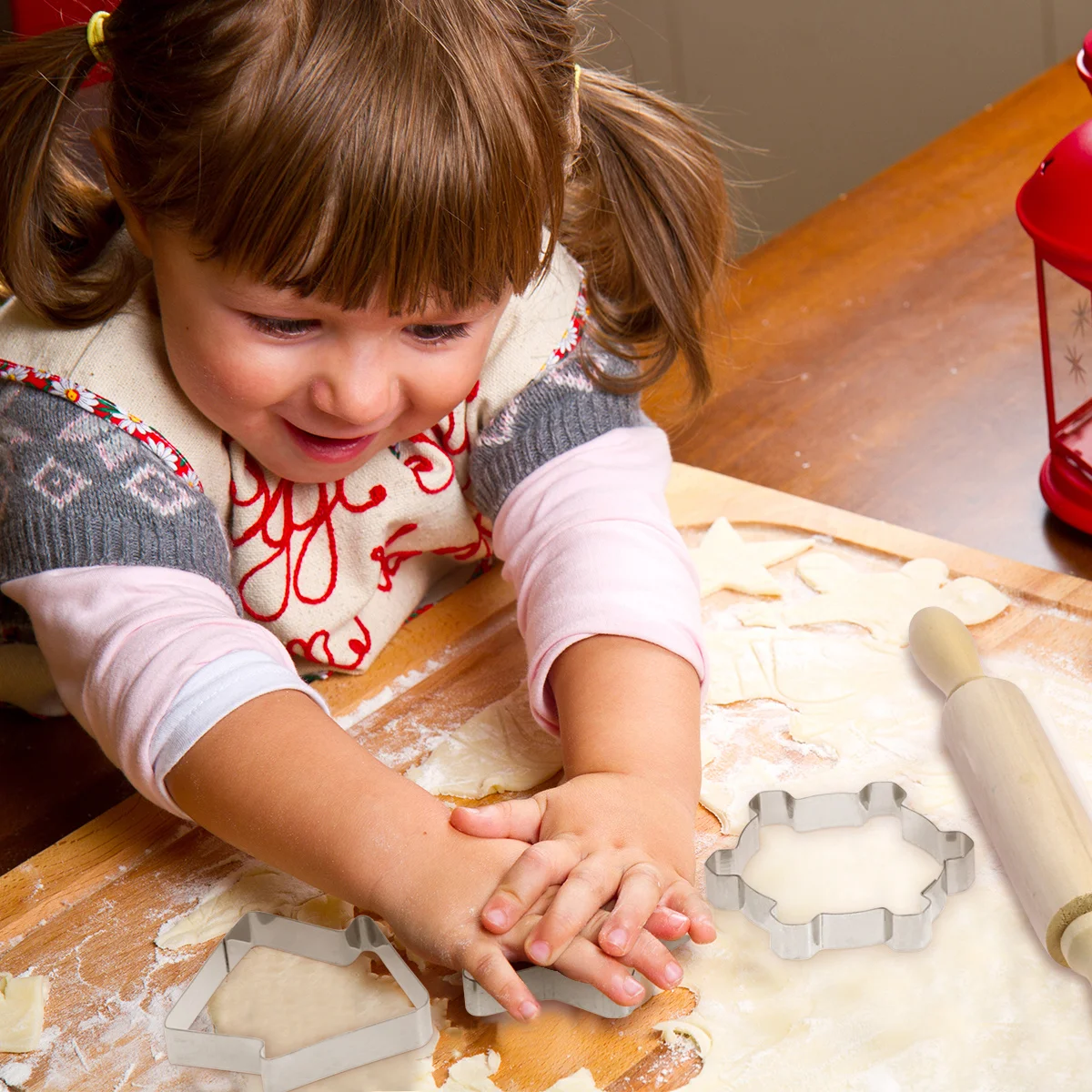 

11Pcs Complete Kids Pink Polka Dot Apron Elastic Chef Hat Wooden Utensils Rolling Pin Cooking Mitts Kitchen Role Play
