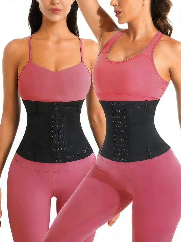 Shapewear Damen Korsett Taillentrainer Bodyshaper Doppelte Bauchkontrolle Schlankheitsgürtel Flacher Bauch Reduktionsgürtel Sport-Korsett