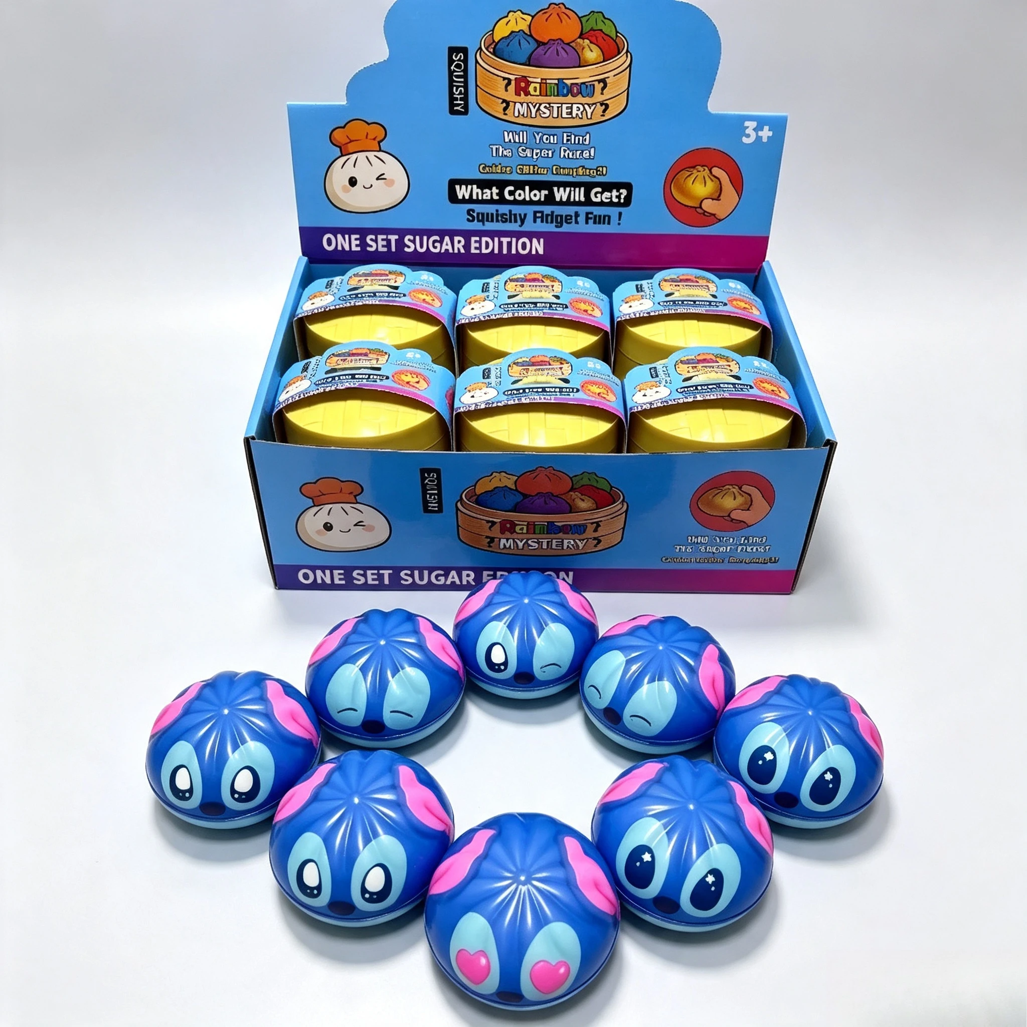 Mehrfach-Expressions-Stitch-Dumpling-Blindbox-Spielzeug, tragbarer Fidget-Squishy, Kinderparty-Geschenk, Geburtstagsgeschenk