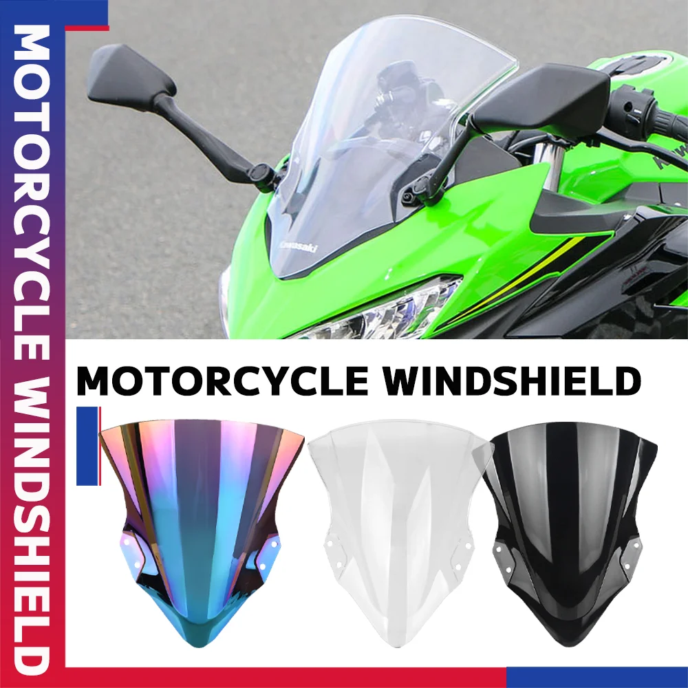 

For Kawasaki Ninja400 Ninja250 Ninja 400 250 EX400 2018 2019 2020 Motorcycle Windshield WindScreen Double Bubble Ninja 250