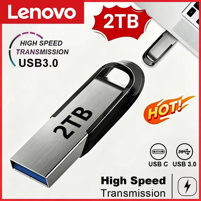 High Speed Pendrive USB Flash Drive Metal U Disk 256GB 128GB Type-C Memory Stick 512GB Waterproof Storage PC Phone Data Transfer