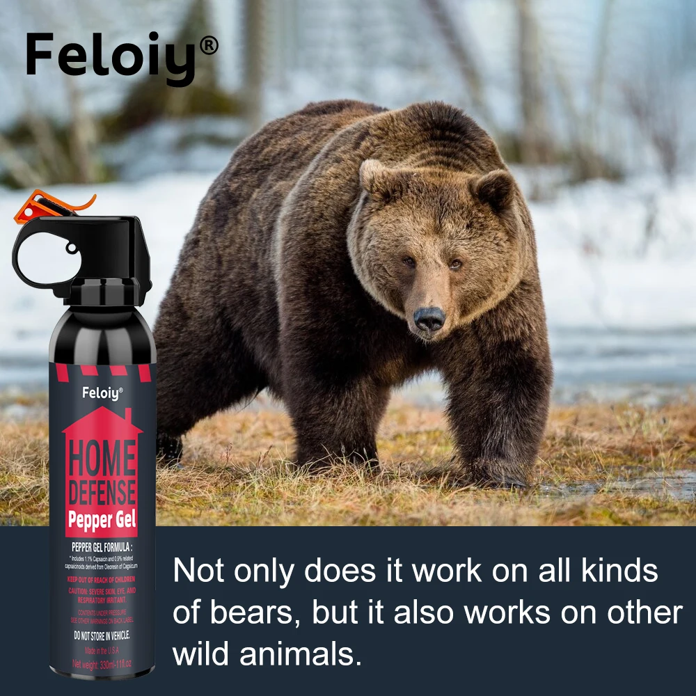 Bear Repellent Spray, Pepper Gel, Safe and Reliable, Reduces Attacker's Actions, Non-toxic and Non-flammable, Safe To Carry