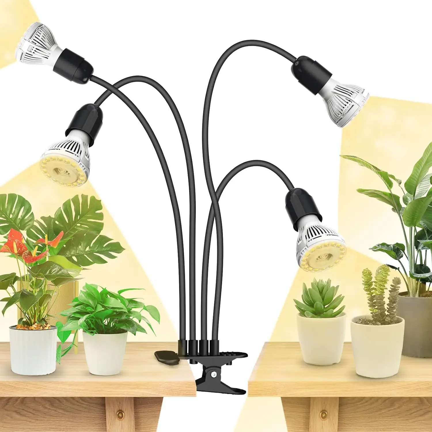 

600W Full Spectrum LED Grow Light for Indoor Plants, 40W Energy-Saving with Replaceable Bulbs