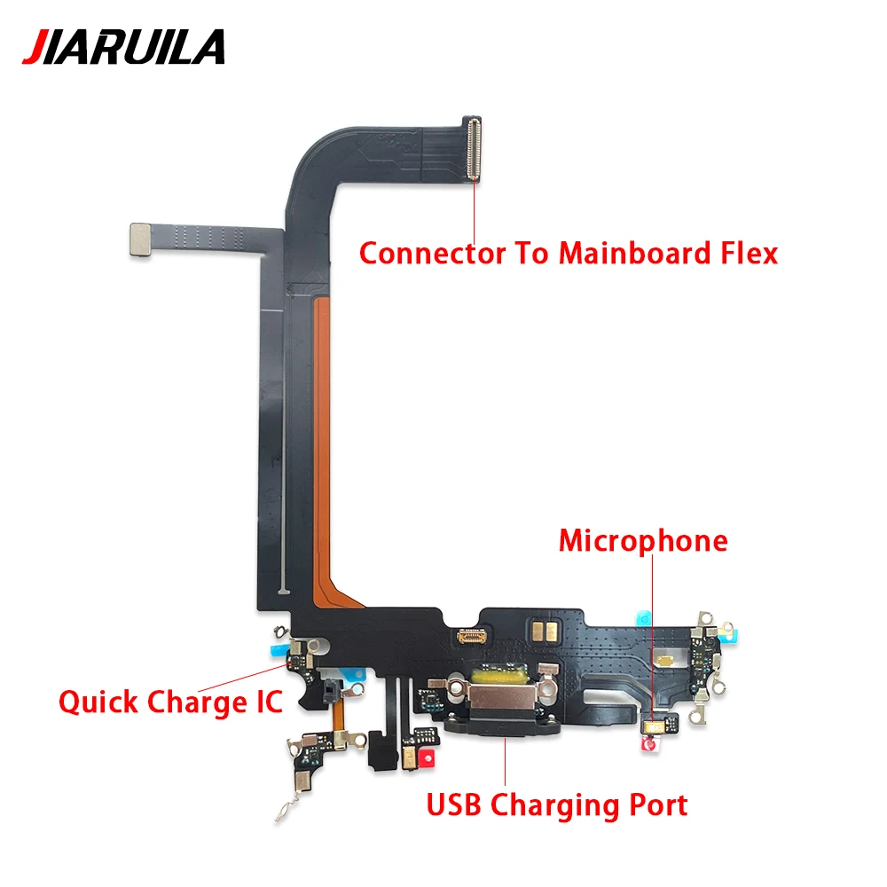 USB Dock Connector Charging Port Flex Cable For iPhone 13 Pro Max 13 Mini Charger Board With Mic Module