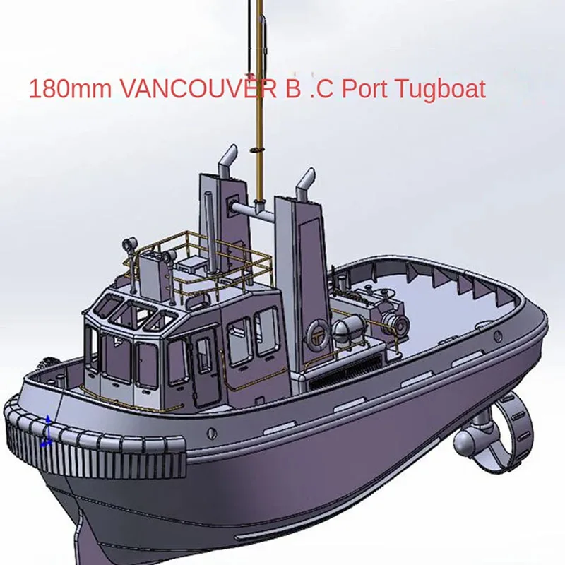 180mm RC port holownik drukujący zestaw montażowy VANCOUVER zdalny zestaw sterowany Model statku ręcznie robiony zabawka figurka prezent statku