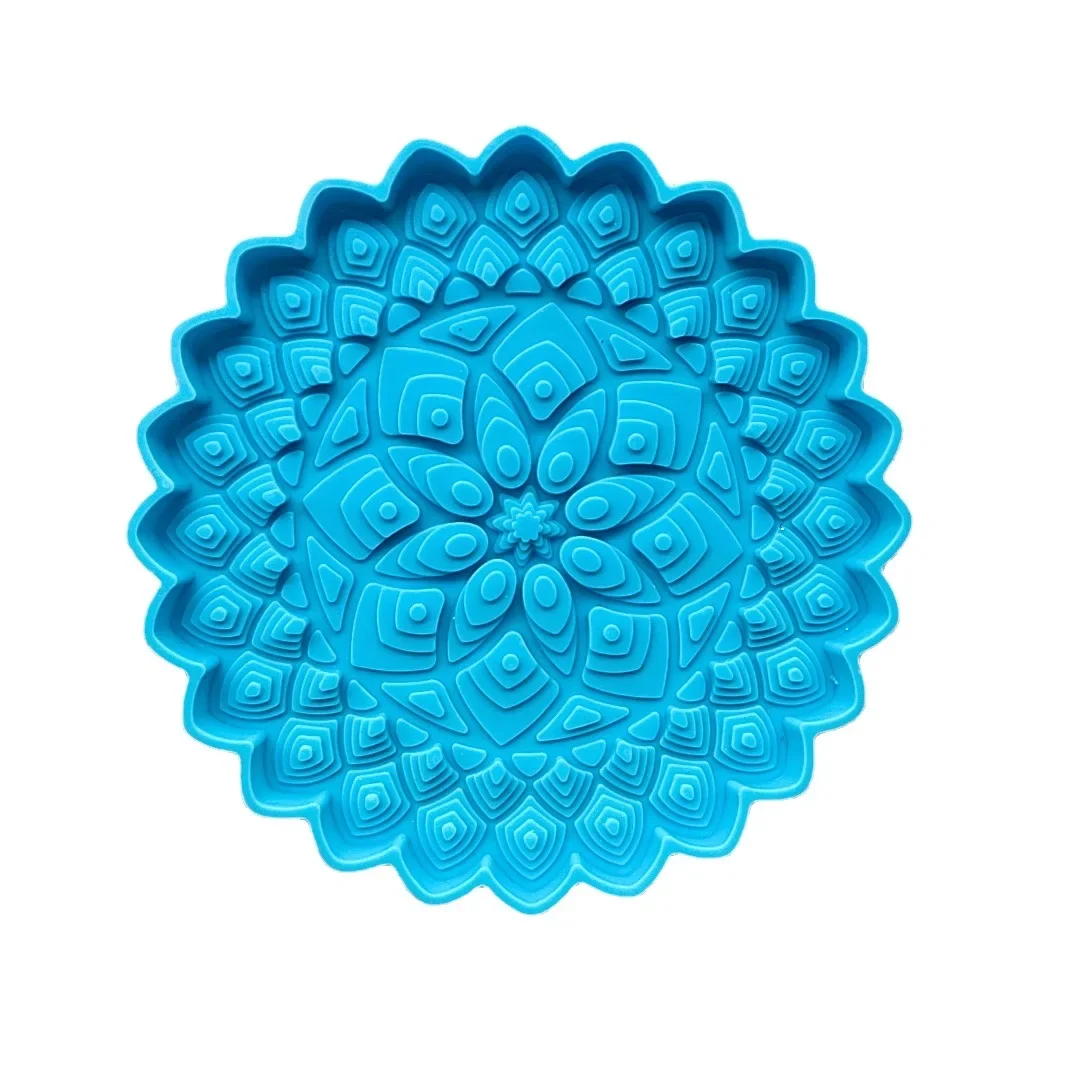 DIY Mandala Blumenform Untersetzer Lebensmittelechte Silikonformen Gießformen für UV-Harz & Epoxidharz Handwerk Tiefenhimmel