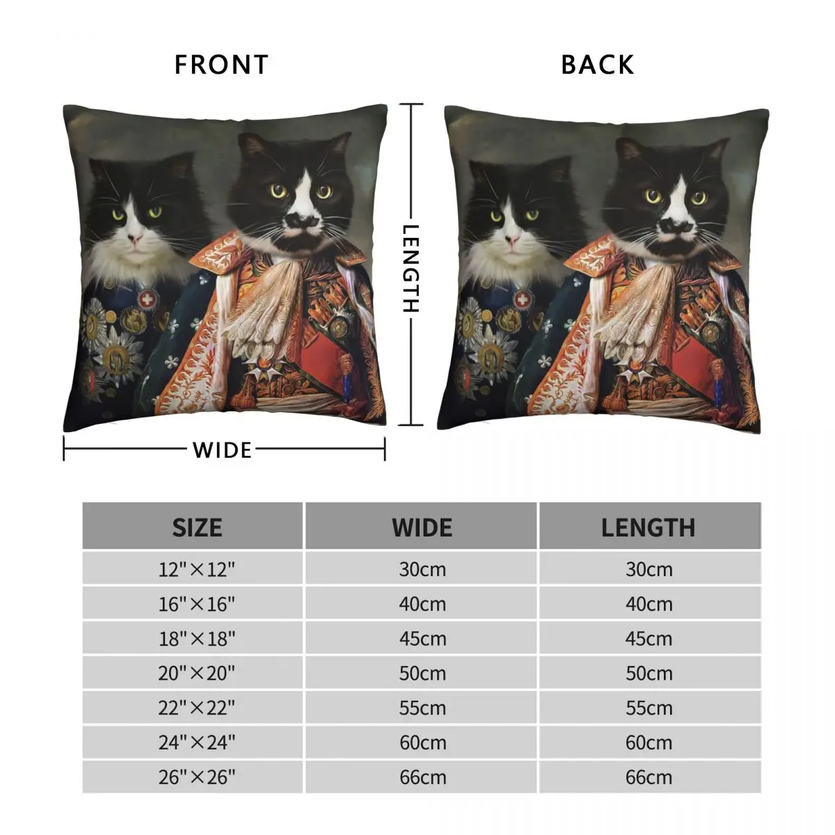 Cat Portrait Michael And Hero Pillowcase Polyester Linen Velvet Pattern Zip Decor Sofa Seater Cushion Cover