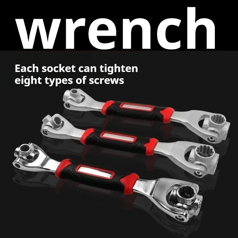Professional Home Maintenance Wrench 360° Rotating Head Ratchet Wrench Multifunctional Automobile Motorcycle Repair Hand Tool