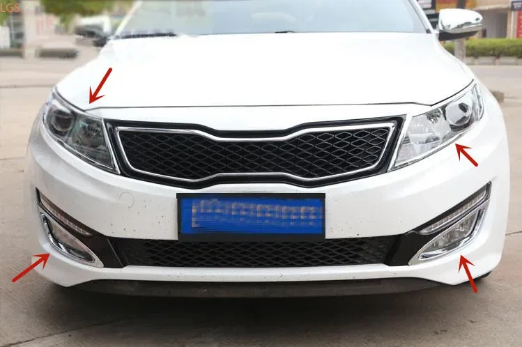 For Kia K5 2010-2013 ABS Chrome before headlight rear tail light decorative frame anti-scratch protection car styling