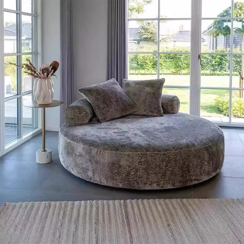 Minimalist Round Single Sofa Modern Simple Lazy Chenier Sofa