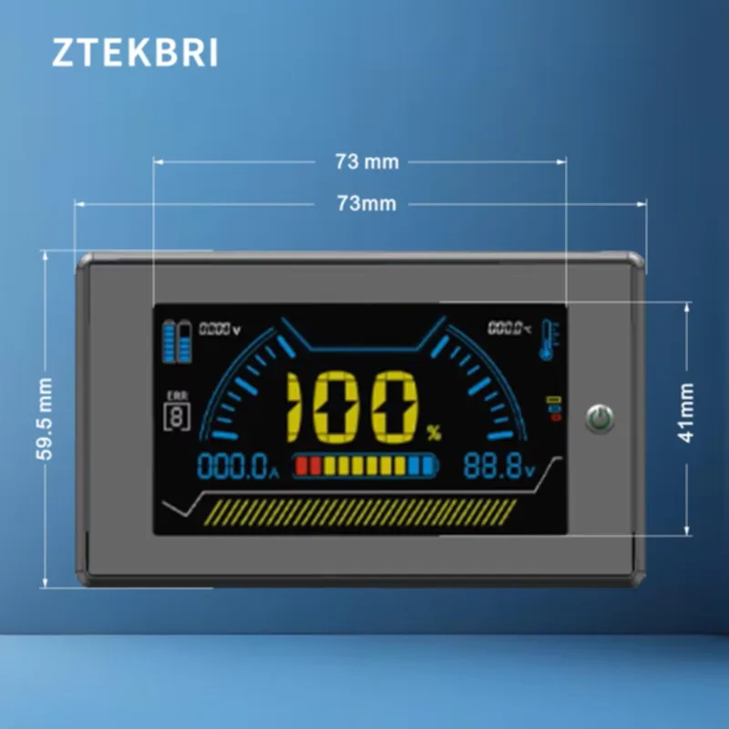 ZTEKBRI Homehold Lifepo4 بطارية ليثيوم أيون موازن نشط 1A الذكية BMS 3.8 بوصة شاشة LCD 16S 48V 100A 200A 150A #5