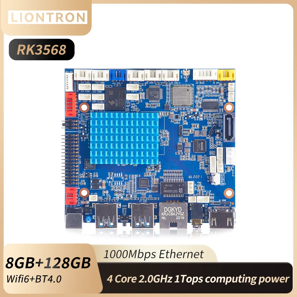 

Liontron H-3568 Single Board RK3568 Linux Android 11 HDMI Input/Output LVDS eDP MIPI PCBA MainBoard Support 4K 1000M Ethernet