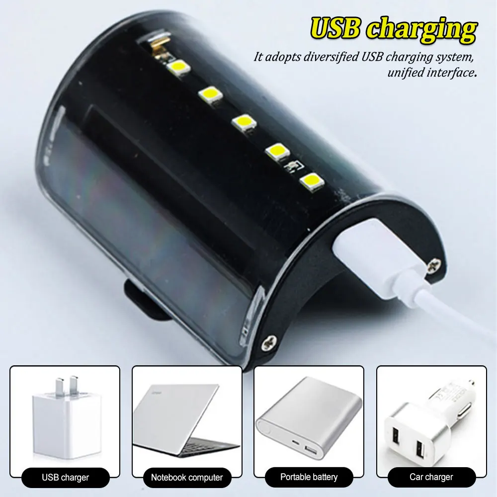 Novedade Intelligent Recharging Tail Light Automatic Start-stop Touch Control Warning Light LED Ring Lights Cycling Accessories