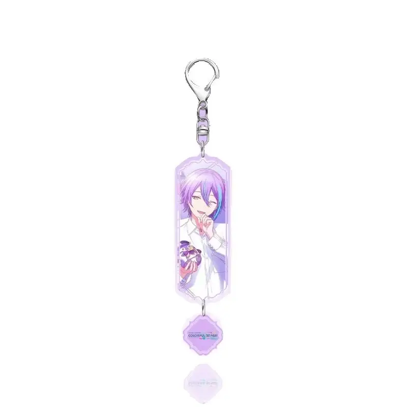 Project Sekai：Colorful Stage Len Rin Character Cosplay Acrylic Key Ring Keychain Pendant Originality Two Sided Keychain Gift 6CM