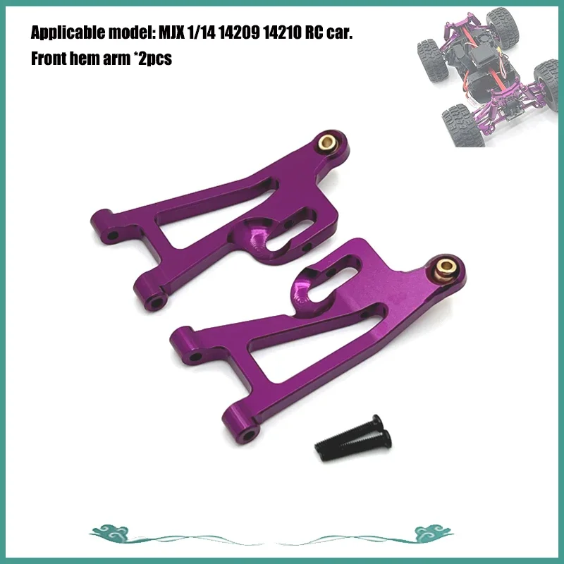 MJX 1/14 14209 14210 accesorios de coche de Control remoto mejora de Metal brazo de dobladillo delantero modificado