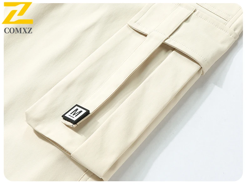 الرجال البضائع السراويل الرجعية النمط الياباني الربيع والخريف مقاوم للماء يندبروف فضفاضة تناسب الشارع الشهير متعددة جيب بنطال رياضي طويل