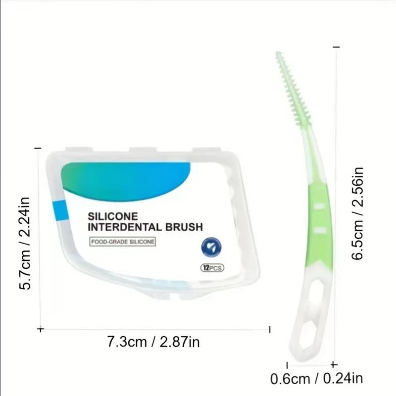 ซิลิโคนแปรงฟันซอกฟัน Interdental แปรงทําความสะอาดช่องปากเกรดอาหาร Mild ฟันไวท์เทนนิ่งแปรงสีฟันสุขภาพความงาม