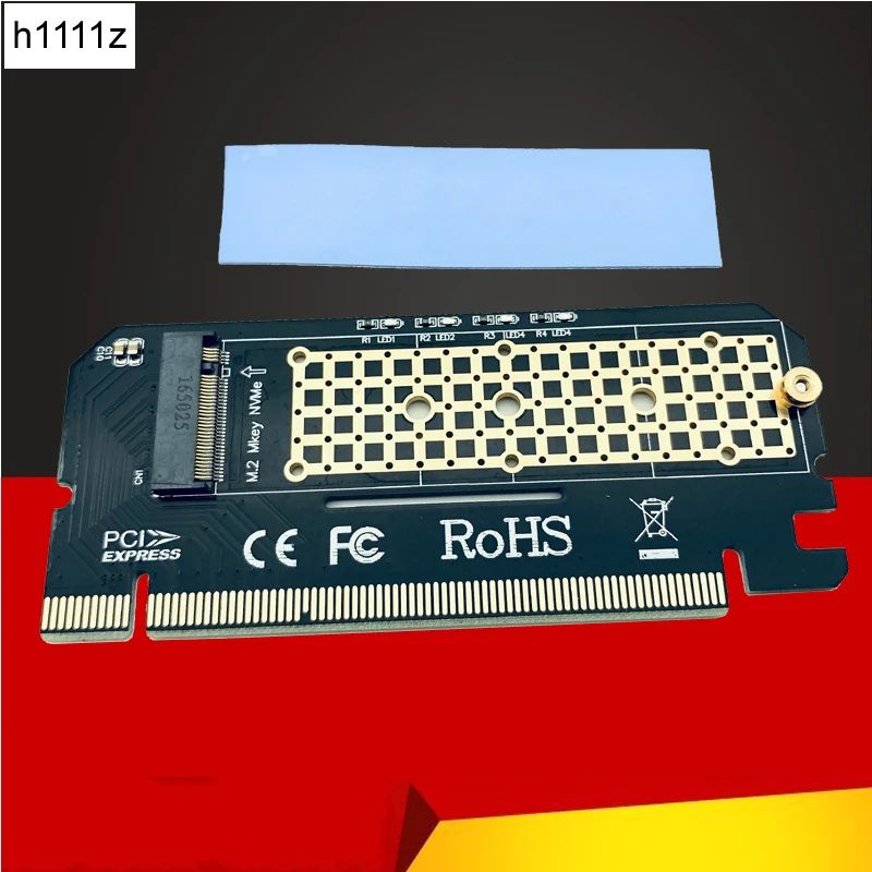 Adaptateur M.2 NVcloser PCIE vers M2, LED NVcloser SSD M2 PCIE x16, 6 000 cartes, interface informatique M.2 NVMe SSD NGFF vers PCIE 3.0 X16