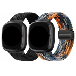 Braided Band for Fitbit Versa 4 Bands Magnetic Clasp Replacement Bracelets for Fitbit Versa2/3/SE/Lite/Sense/Sense2 Watch Band