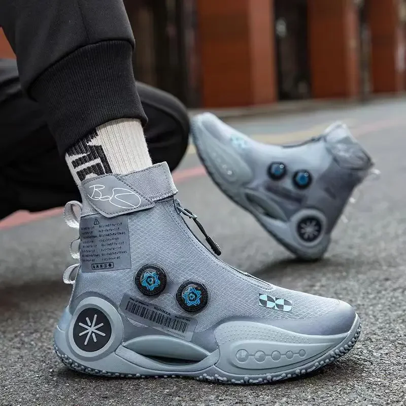 2026 High Top New Knob Shock Absorption Versatile Running Shoes Fashionable and Trendy Men\'s Sports Shoes Couple\'s Casual Shoes