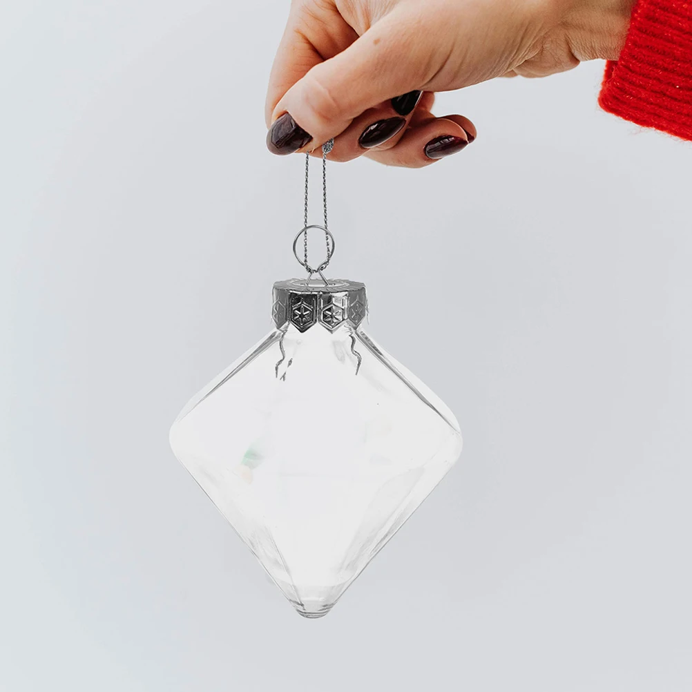 

16Pcs Clear Plastic Fillable Ornament Balls Hollow Round Hanging Decorations DIY Christmas Tree Xmas Holiday Party Crafts