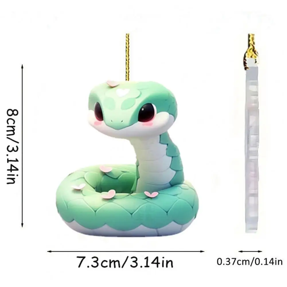 Acrylic Car Pendant Snake Hanging Pendant Car Ornament Christmas Tree Decoration Acrylic Forest Hanging Ornament Gift Fireplace