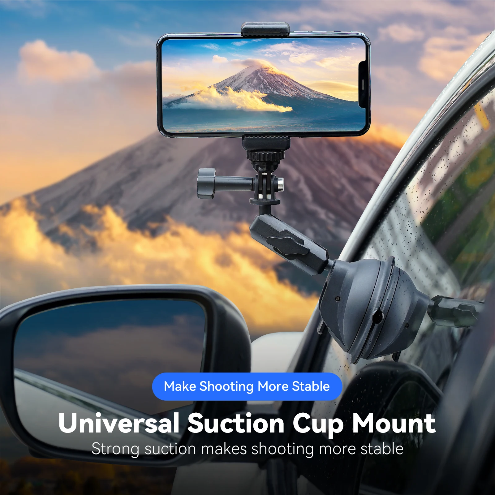 

TELESIN Car Phone Action Camera Holder Suction Cup 360 Adjustable 1/4 Standard Adapter For GoPro Insta360 DJI Action Smart Phone