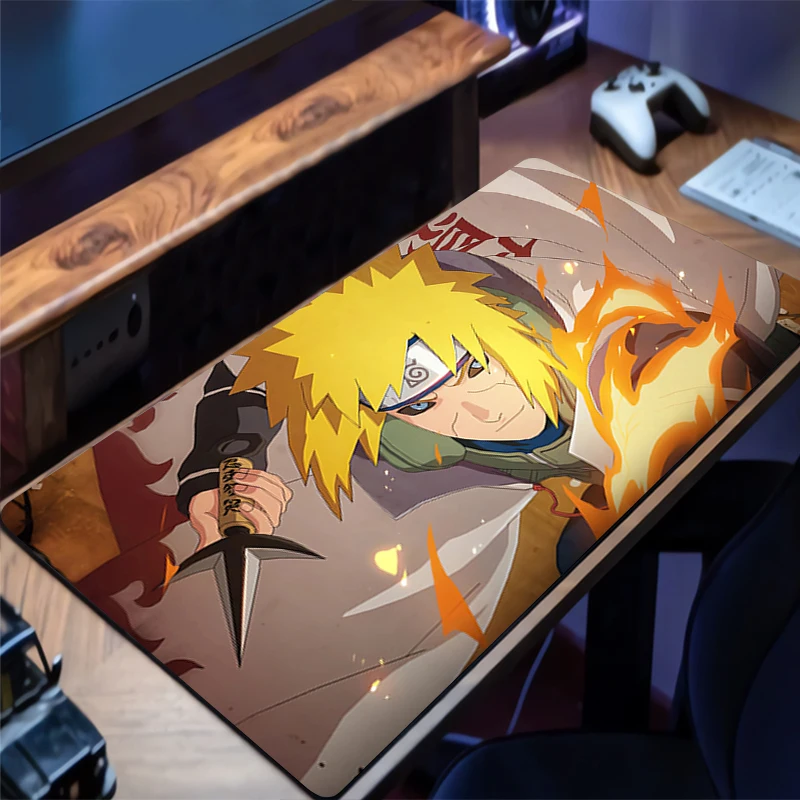 

Mouse Pad Gamer Anti-slip Anime Desk Mat Gaming PC Accessories Tablet Pad Mousepad Naruto Minato Namikaze Extended Keyboard Mat