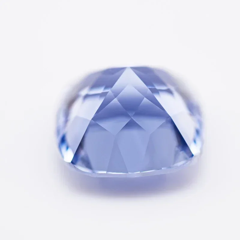 Top Lab Grown Sapphire Cornflower Color Square Cushion VVS1 Charms Beads Diy Jewel Making Materials Selectable AGL Certificate