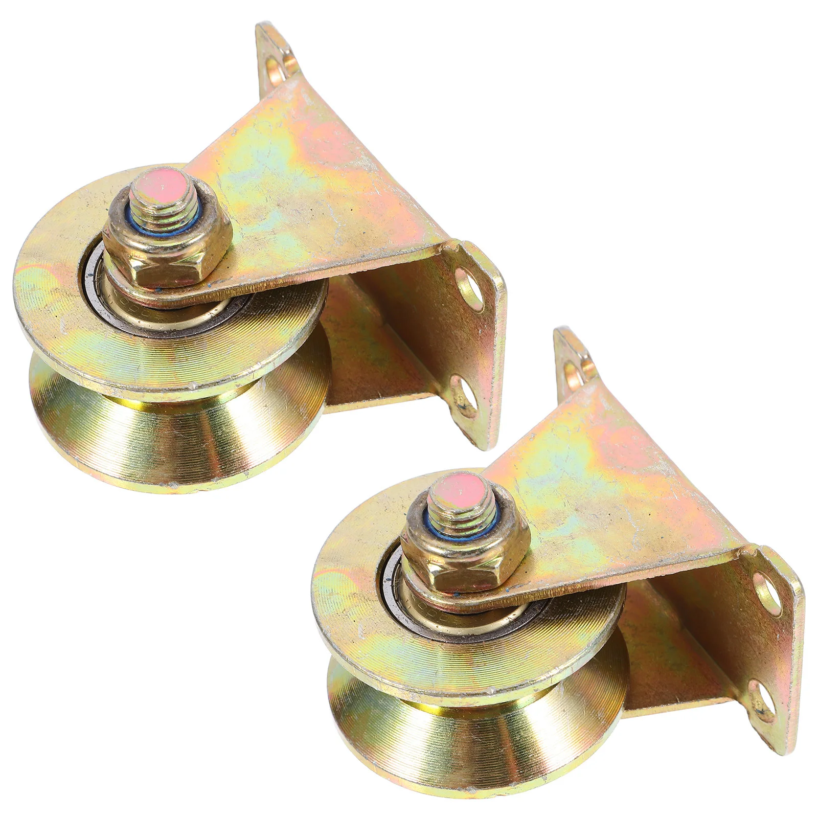 

2Pcs Cable Pulley Wheel 2 Inch Heavy Duty Smooth Sliding Easy Install Multi Functional Garage Door Pulley Block