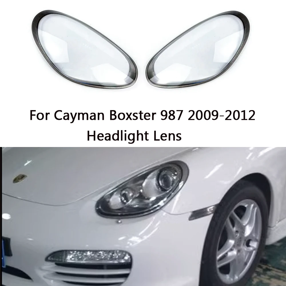 

HTTCY For Porsche Cayman Boxster 987 2009 2010 2012 Headlight Shell Headlamp Lens Cover Glass Replace Original Lampshade