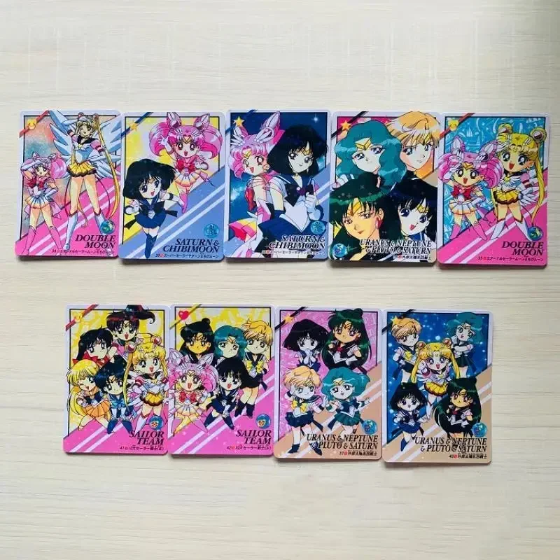 9Pcs/set Self Made Sailor Moon Sailor Saturn Sailor Mercury Princess Serenity Anime Game Character Classic Serie Collection Card