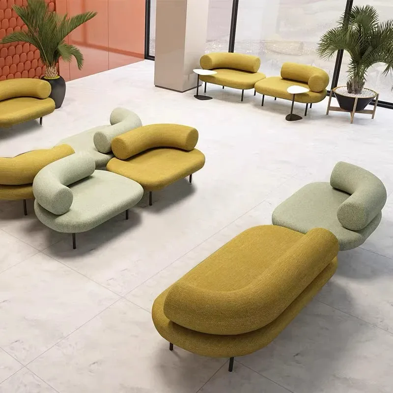 Modern Minimalist Commercial Leisure Sofa Office Lobby Creative Irregular Shape Rest Reception Meeting Lounge Furniture