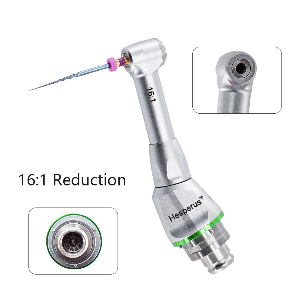 Dental 16:1 Reduction Contra Angle Handpiece Head Push Button for Wireless Endo Motor dent istry Endodontic Treatment Tool