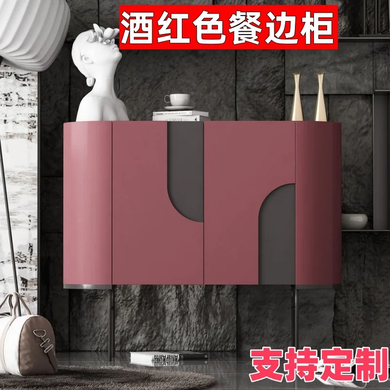 Nordic paint porch cabinet creative art side cabinet household entrance foyer decorative cabinet multi-functional locker