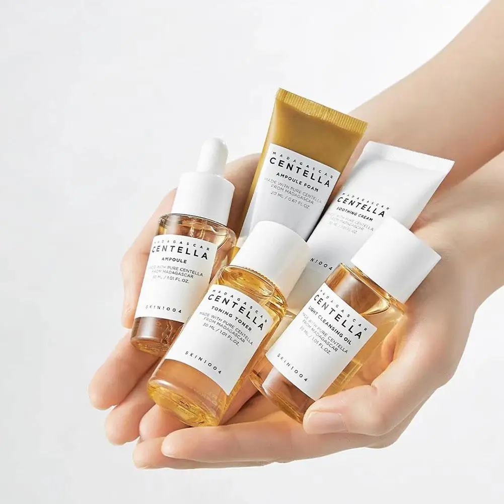 CENTELLA Skincare Travel 5PCS Kit Originales Serum Toner Whitening Cream Cleansing Oil Cleanser Travel Size Skin Care