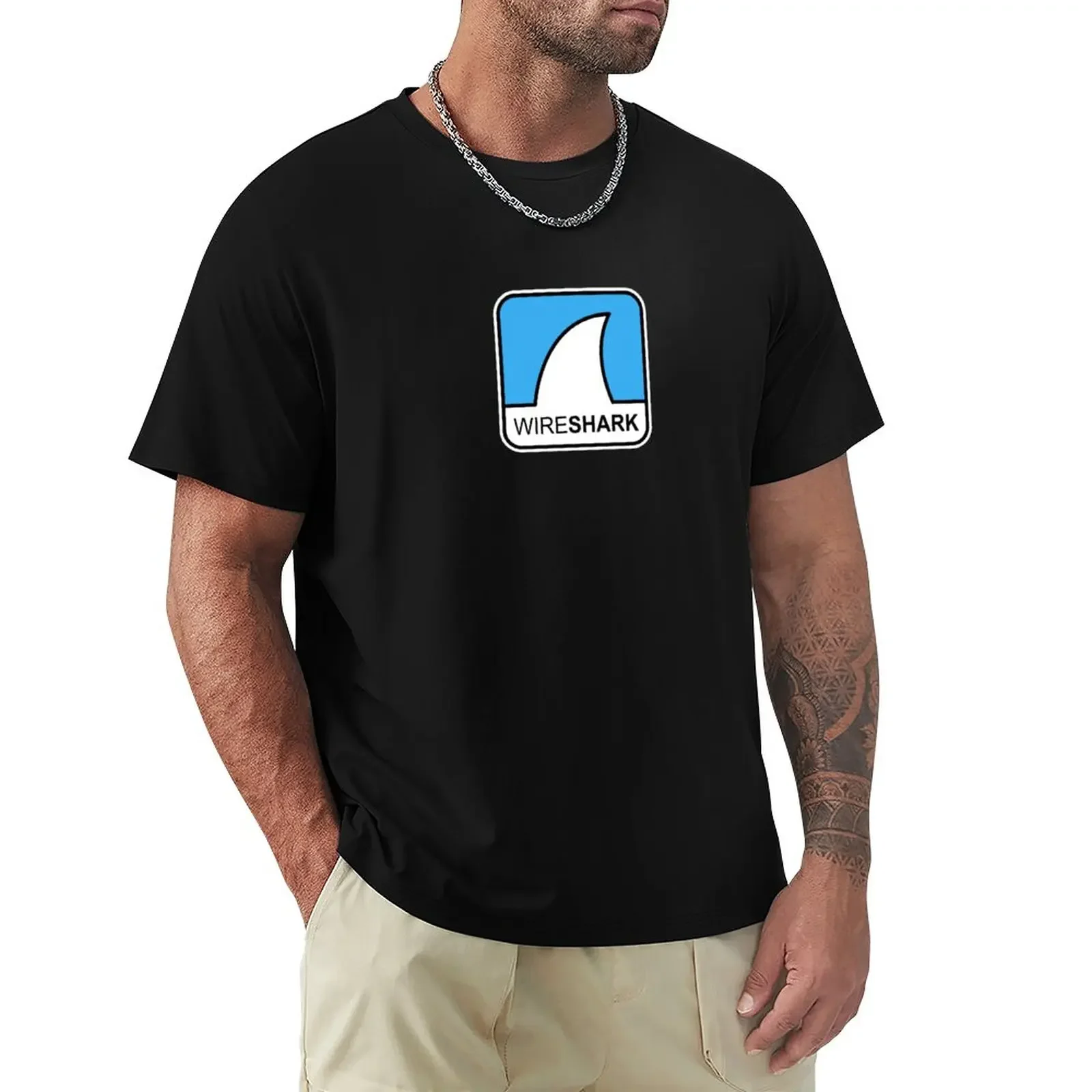 Wireshark Hi-Res Logo Square T-Shirt cute clothes plus size tops mens t shirt graphic