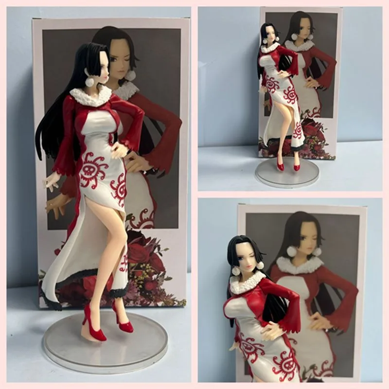 

Anime ONE PIECE Cheongsam Boa·Hancock Winter Wear Chinese Style Standing Posture Statue PVC Action Figure Collectible Model Toy