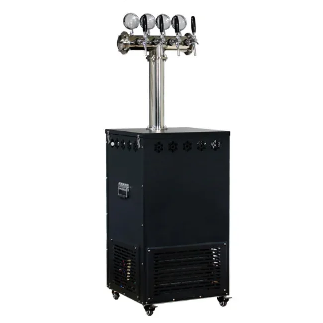 T type 4 tap beer tower with LED light for draft beer instant cooler