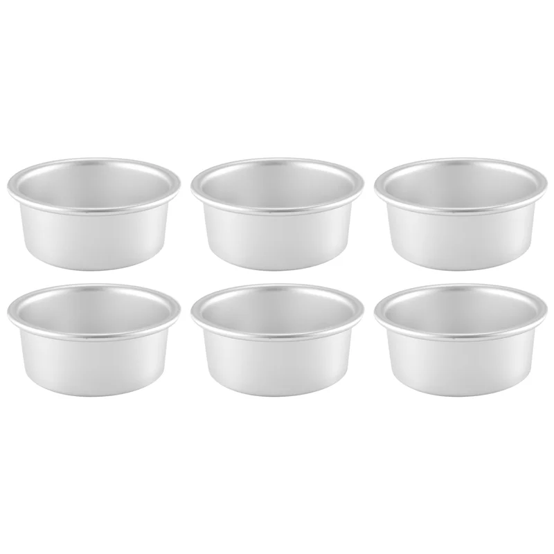 라운드 티어 베이킹 케이크 팬 세트, 베이킹 스팀 베이킹 라운드 케이크 팬, 미니 케이크 팬 6 개, 4 인치