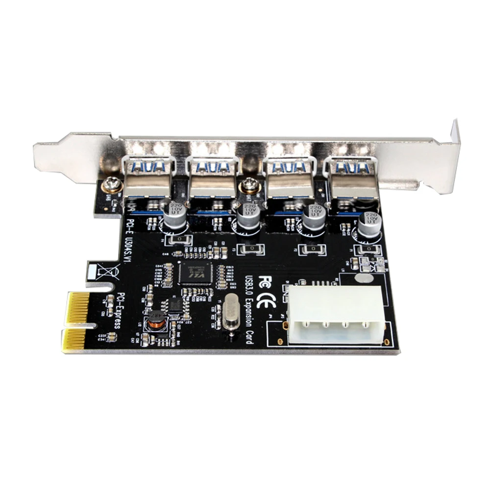 4 Port USB 3.0 PCI-E Expansion Card PCI Express PCIe USB 3.0 HUB Adapter 4-Port USB3.0 Controller USB 3 0 PCI e PCIe Express 1X