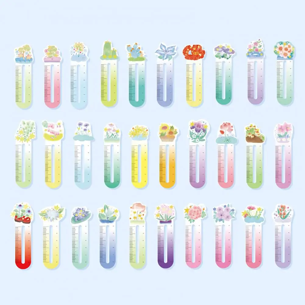 Book Paging Marker Cute Cartoon Animal Flower Bookmarks Portable Paper Paging Markers for Kids' Reading Progress for Kids