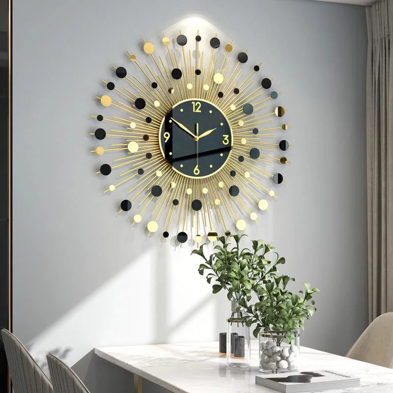 70X70CMLuxury clock wall clock living room creative home decoration fashionable and simple internet famous art Nordic wall clock