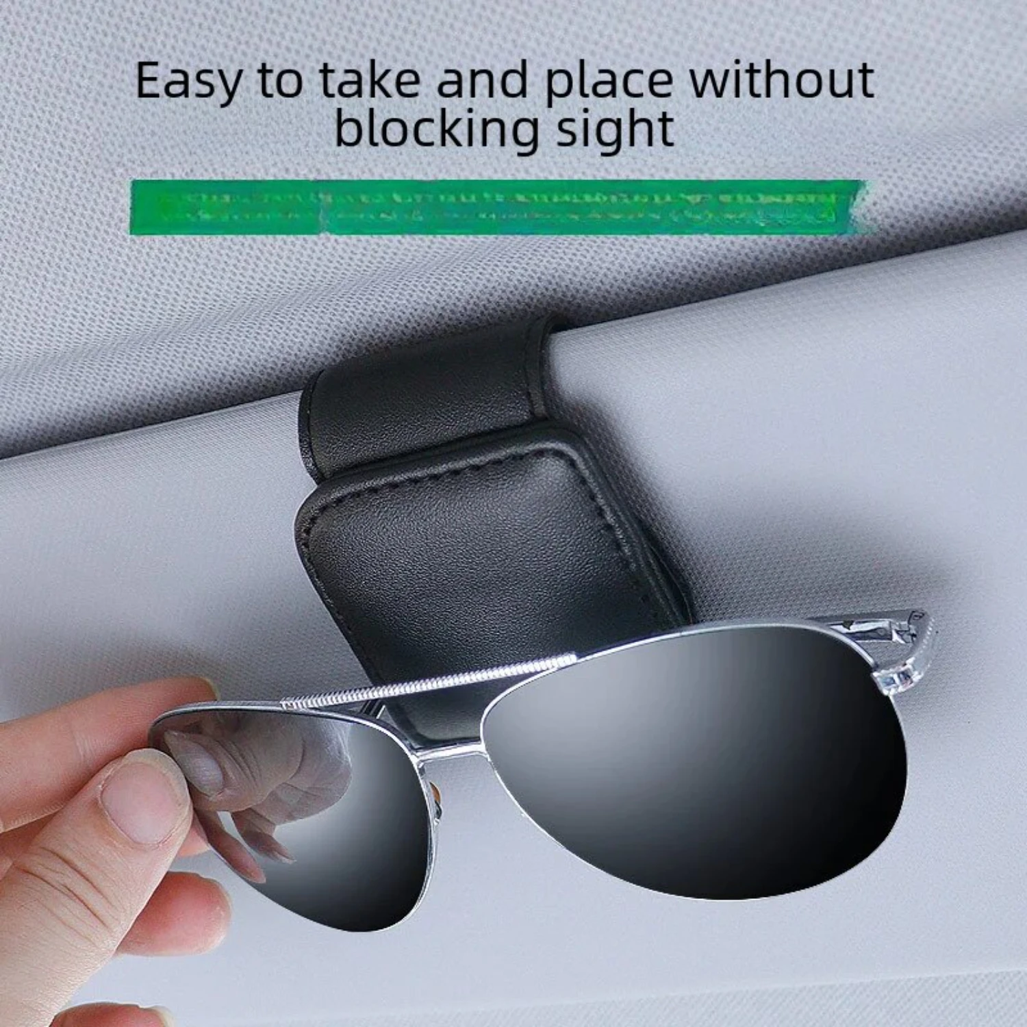 

Secure your eyeglasses in style with the multi-functional and practical PVC frame car sun visor glasses clip - convenient and re