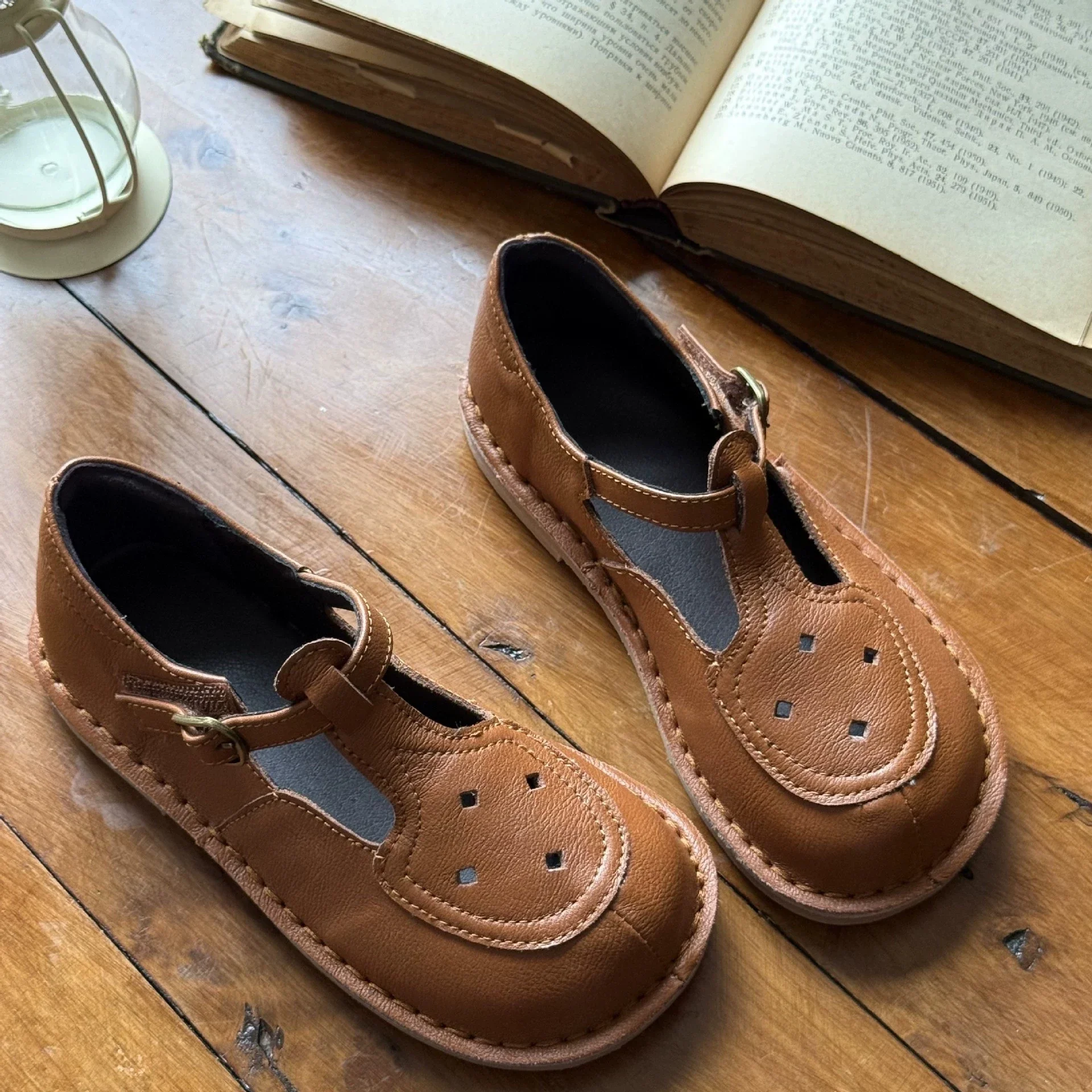 Spring Autumn Cowhide Baby Girls Dress Shoes High Quality Genuine Leather Children's Campus Shoes Boys Leather Shoes