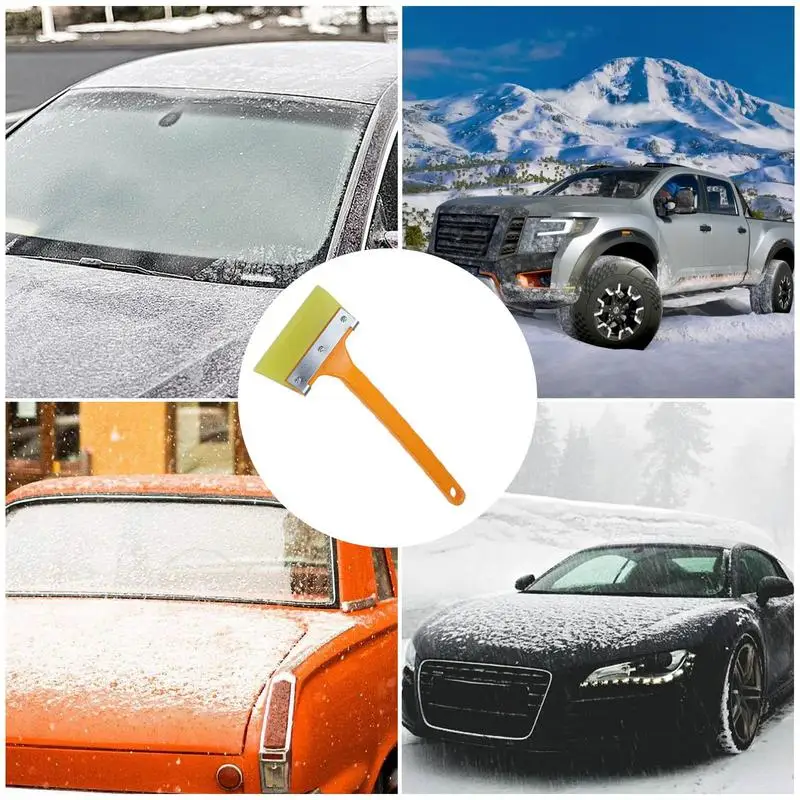 Raspador de hielo para parabrisas de coche, trituradora de hielo con agarre ergonómico, raspador de escarcha, herramienta de eliminación de nieve para ventana de coche, camión, SUV y