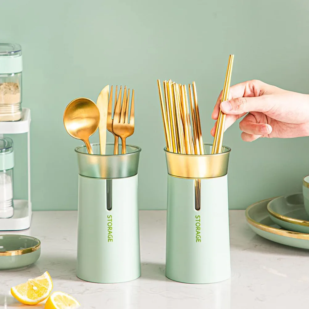 

Drain Chopsticks Holder Cutlery ganizer Kitchen Accessory Utensil Storage Spoon Dishwasher Multi Function Double Layer Hygienic