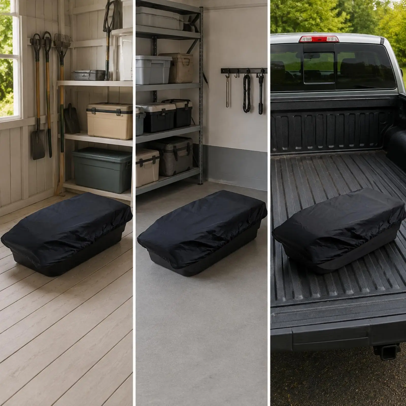 Heavy Duty Sled Storage Cover Water Repellent Silver Fabric Dust Shield for Outdoor Winter Sports Gear
