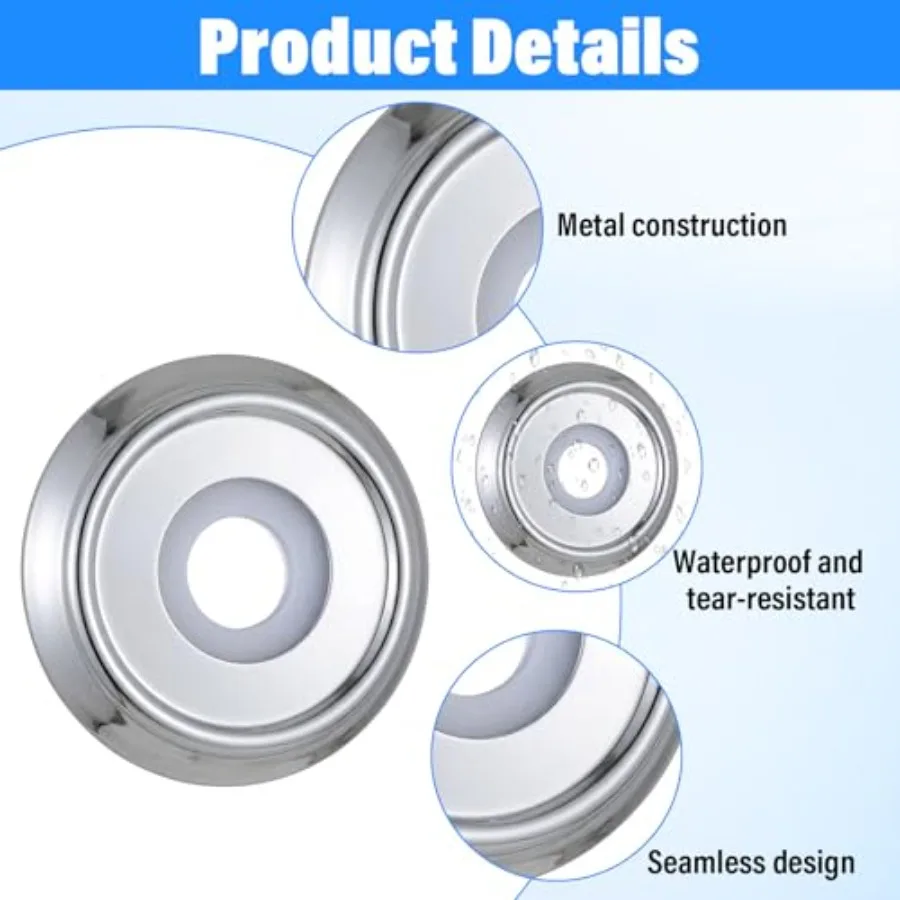 Metal Tub Spout Cover Ring, Bathtub Spout Trim Plate Ring with Foam Gasket, Spacer for Tub Spouts, Bathtub Faucet Surround Seal