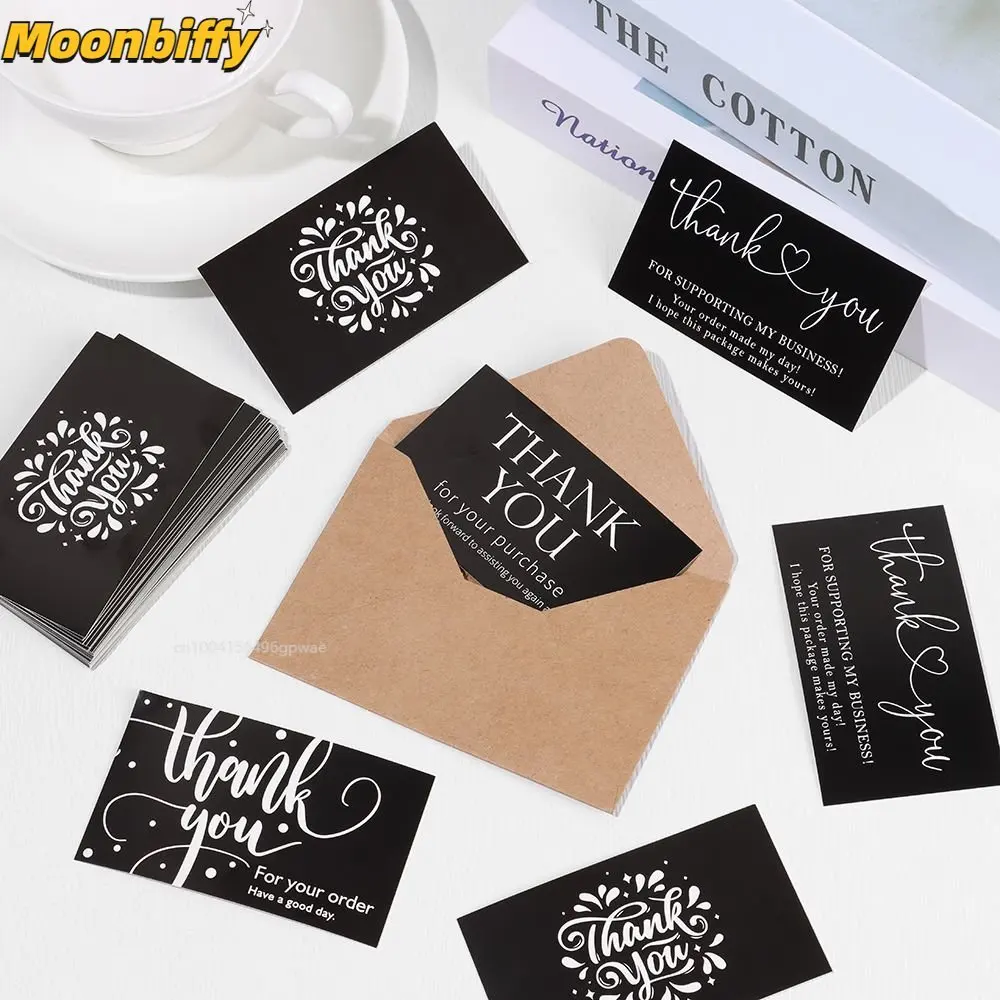 30/50pcs Package Inserts DIY Packaging for Supporting My Small Business Greeting Cardstock Thank You Cards Appreciation Labels